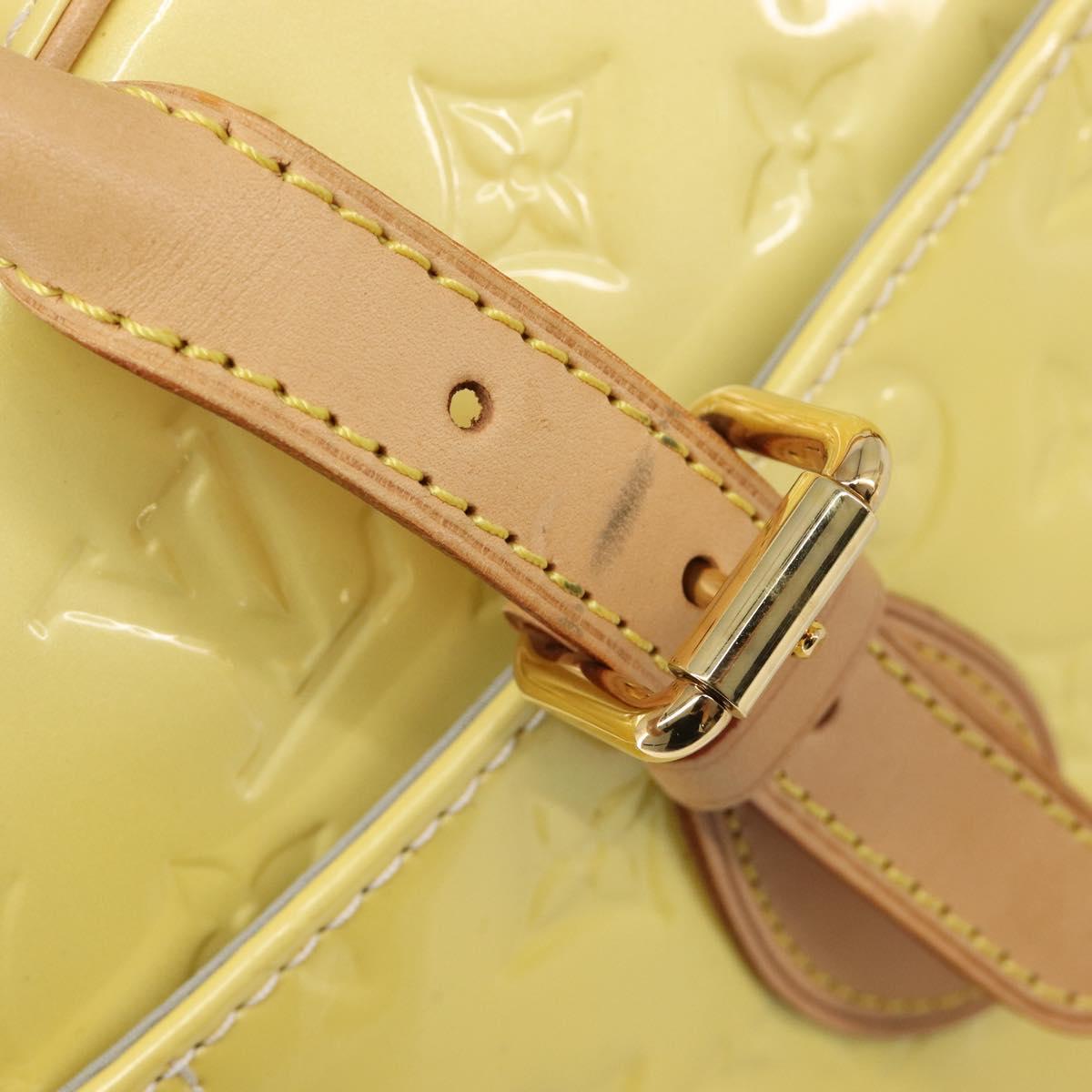 LOUIS VUITTON Monogram Vernis Summit drive Bag Perle M93514 LV Auth ep15866A