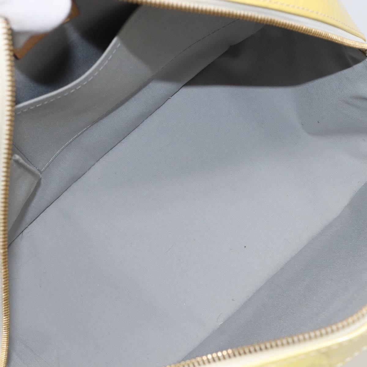 LOUIS VUITTON Monogram Vernis Summit drive Bag Perle M93514 LV Auth ep15866A