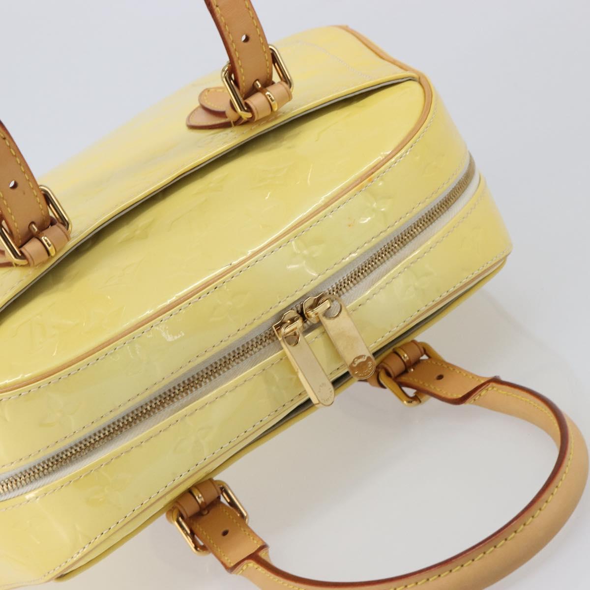 LOUIS VUITTON Monogram Vernis Summit drive Bag Perle M93514 LV Auth ep15866A