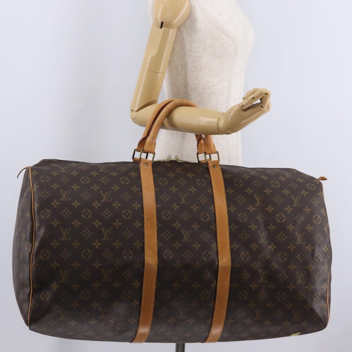 LOUIS VUITTON Monogram Keepall 60 Boston Bag M41422 LV Auth ep15868A