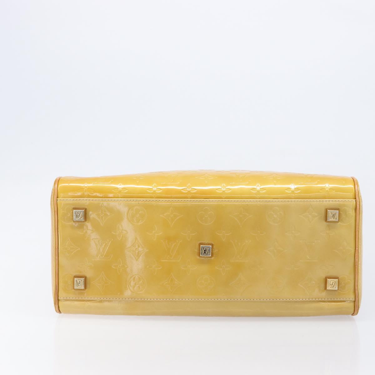 LOUIS VUITTON Monogram Vernis Tompkins Square Bag Beige M91149 LV Auth ep15870