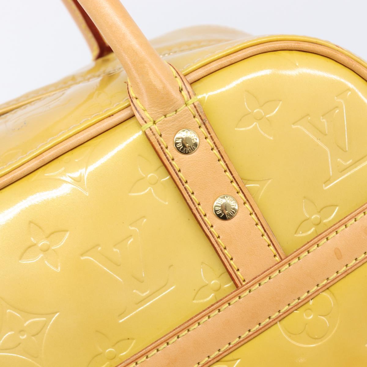 LOUIS VUITTON Monogram Vernis Tompkins Square Bag Beige M91149 LV Auth ep15870