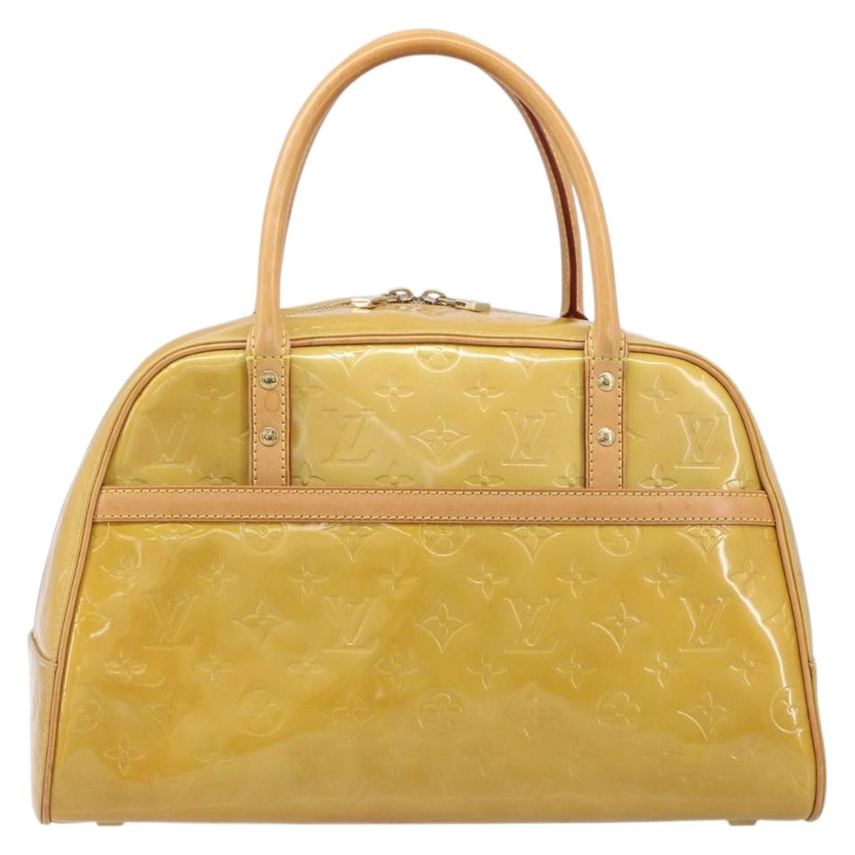 LOUIS VUITTON Monogram Vernis Tompkins Square Bag Beige M91149 LV Auth ep15870