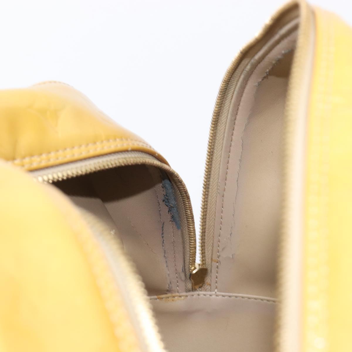 LOUIS VUITTON Monogram Vernis Tompkins Square Bag Beige M91149 LV Auth ep15870