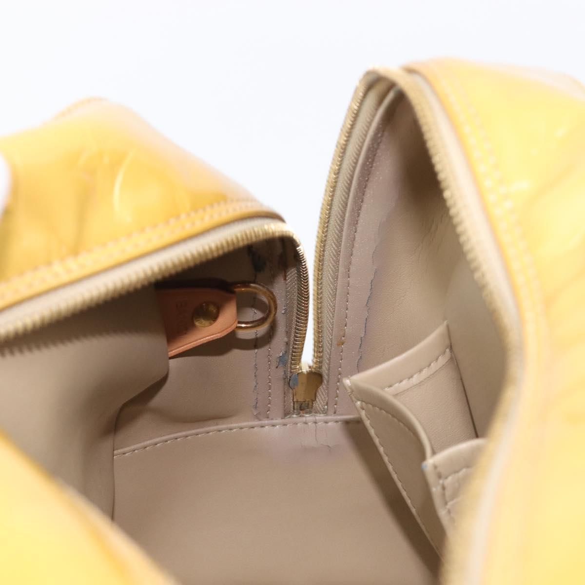 LOUIS VUITTON Monogram Vernis Tompkins Square Bag Beige M91149 LV Auth ep15870