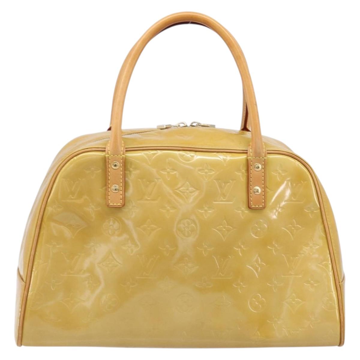 LOUIS VUITTON Monogram Vernis Tompkins Square Bag Beige M91149 LV Auth ep15870