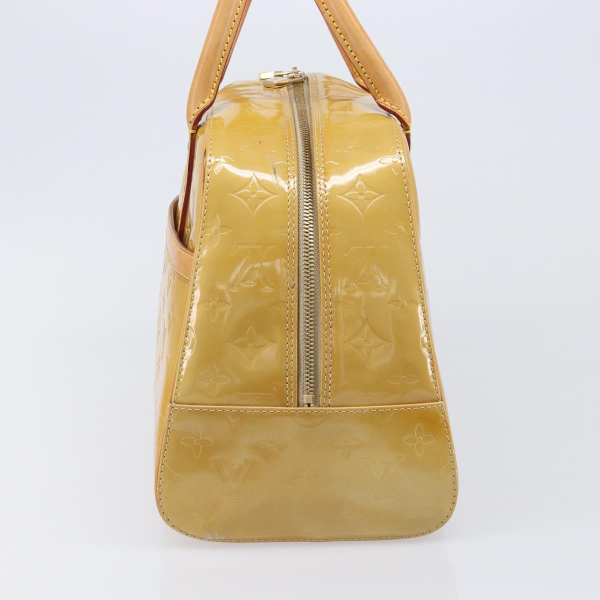 LOUIS VUITTON Monogram Vernis Tompkins Square Bag Beige M91149 LV Auth ep15870
