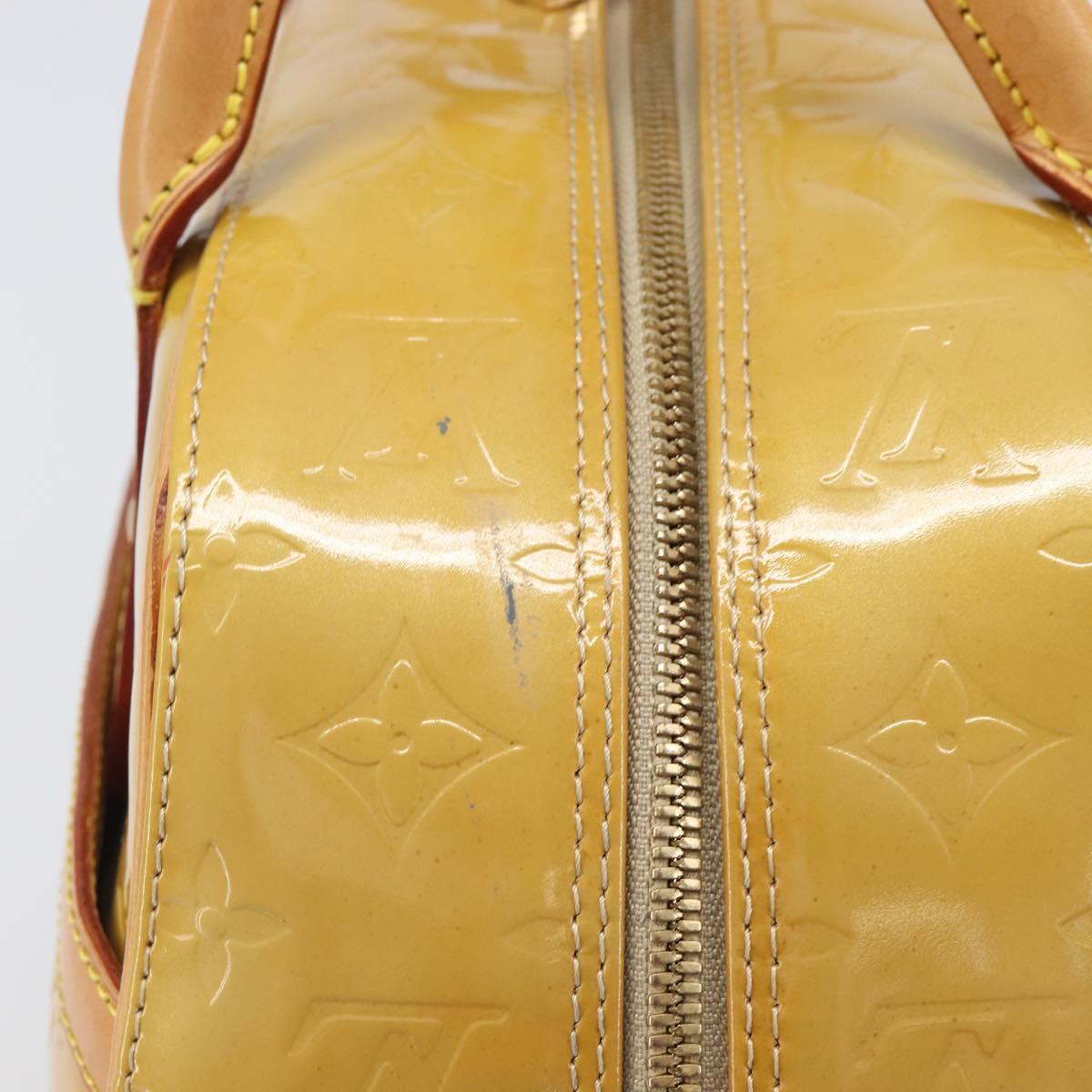 LOUIS VUITTON Monogram Vernis Tompkins Square Bag Beige M91149 LV Auth ep15870