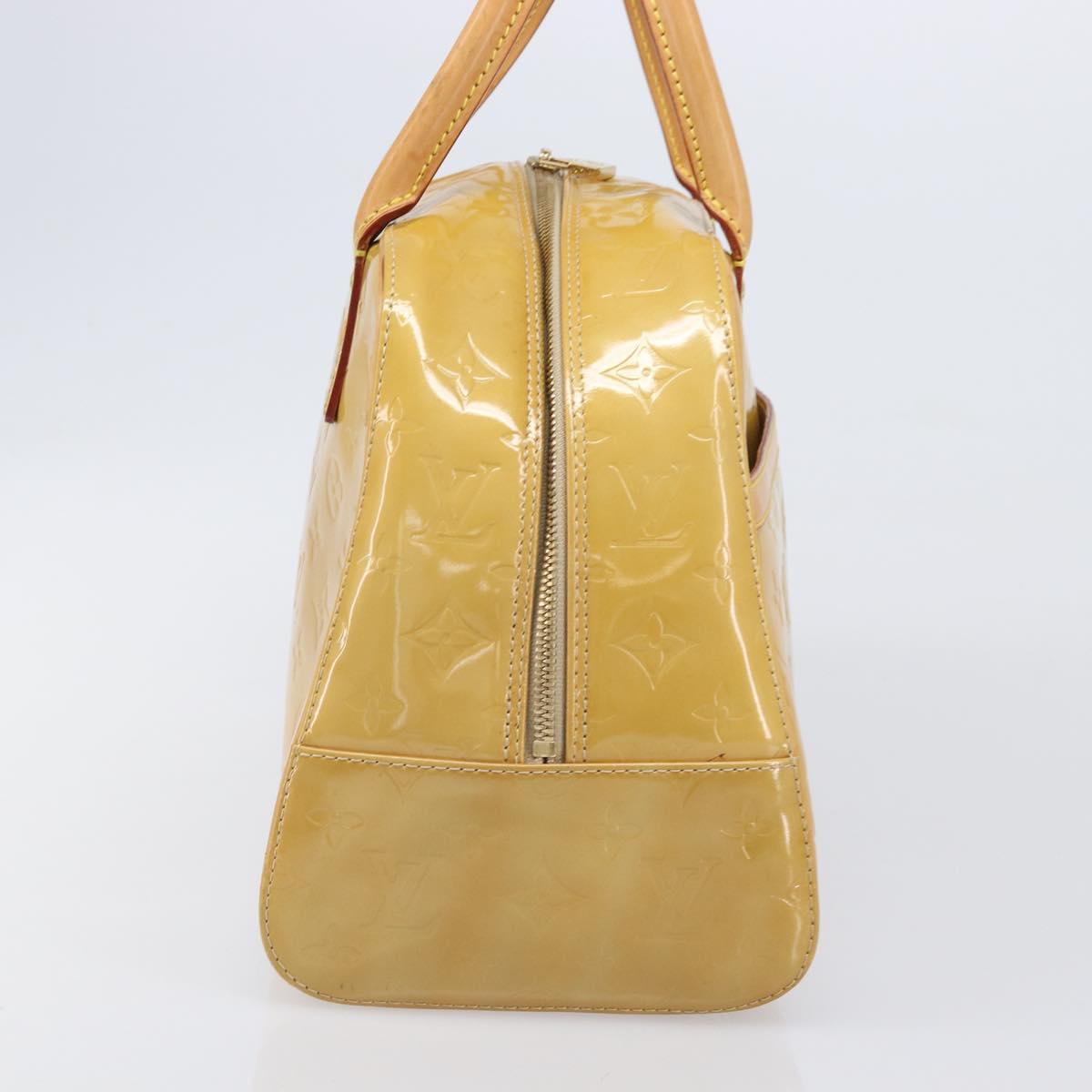 LOUIS VUITTON Monogram Vernis Tompkins Square Bag Beige M91149 LV Auth ep15870