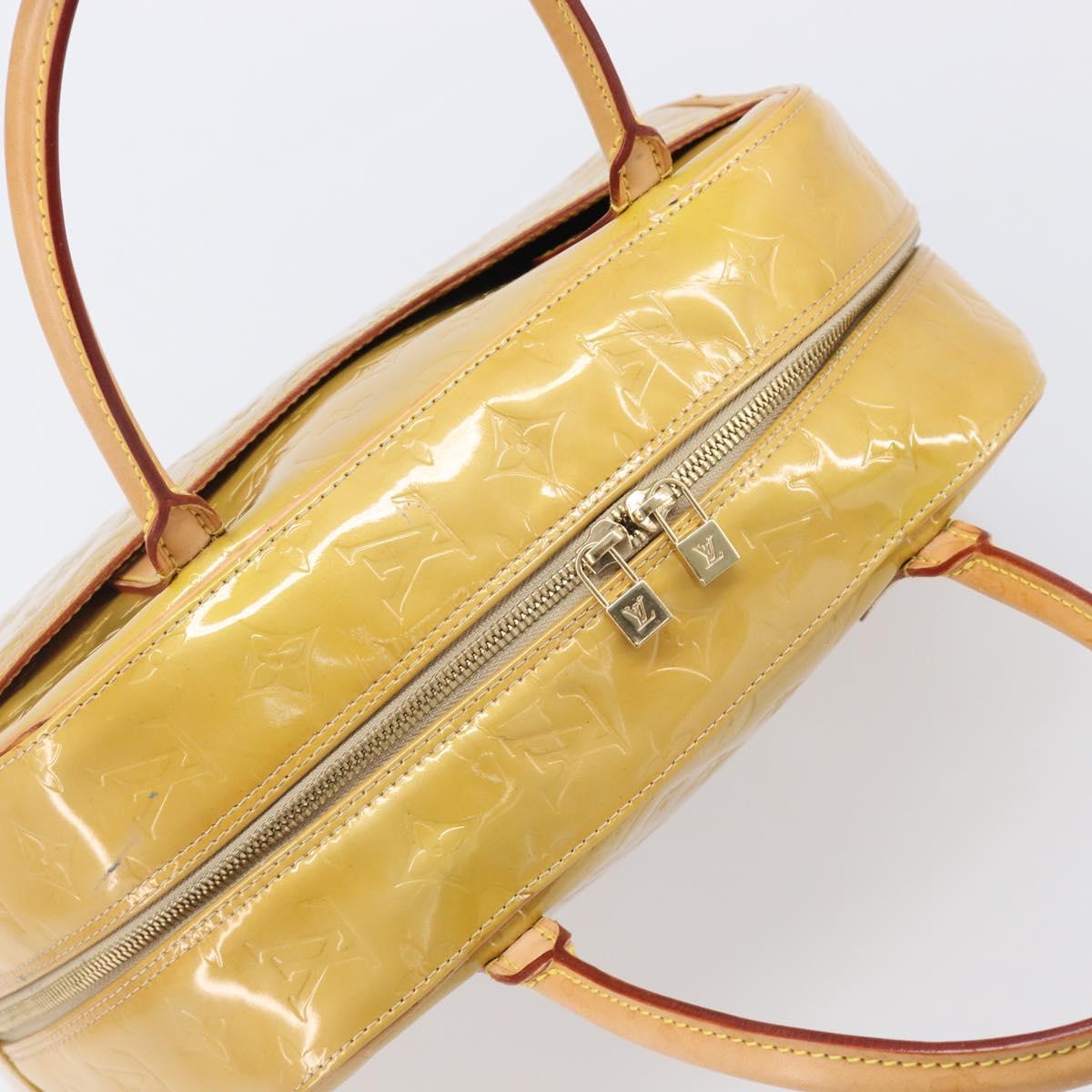 LOUIS VUITTON Monogram Vernis Tompkins Square Bag Beige M91149 LV Auth ep15870