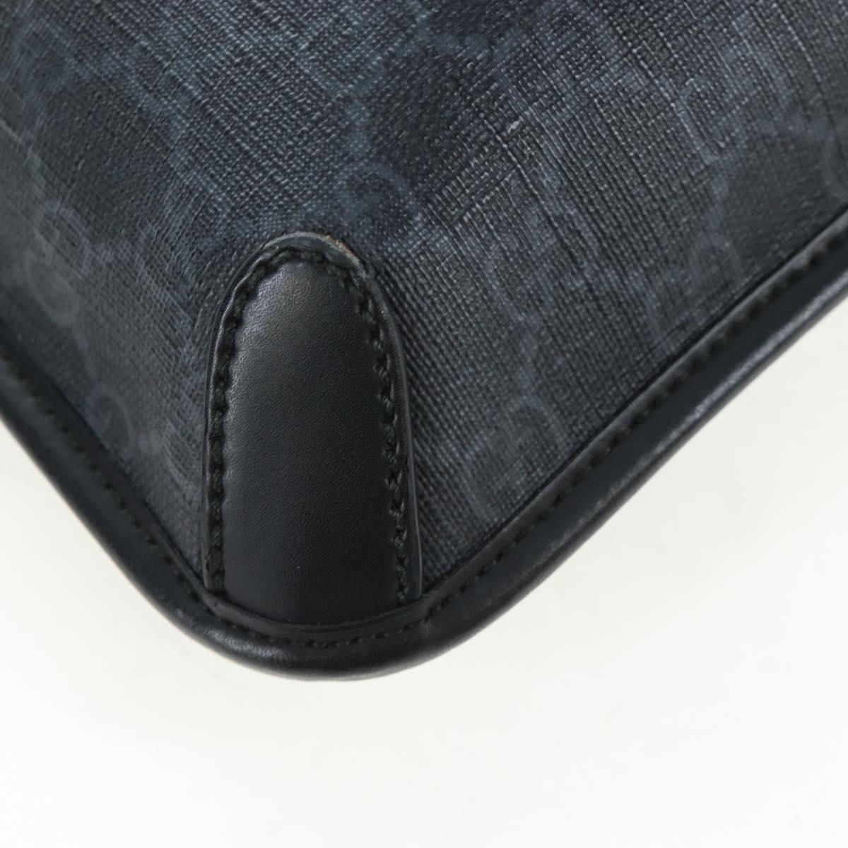 GUCCI GG Supreme Sherry Line Shoulder Bag PVC Black 599521 Auth ep15871A