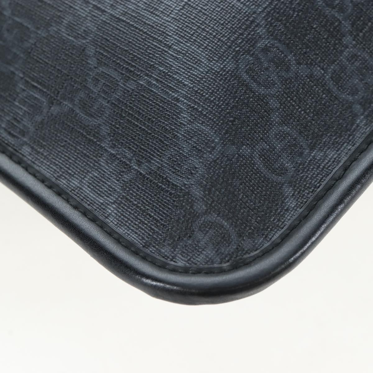GUCCI GG Supreme Sherry Line Shoulder Bag PVC Black 599521 Auth ep15871A