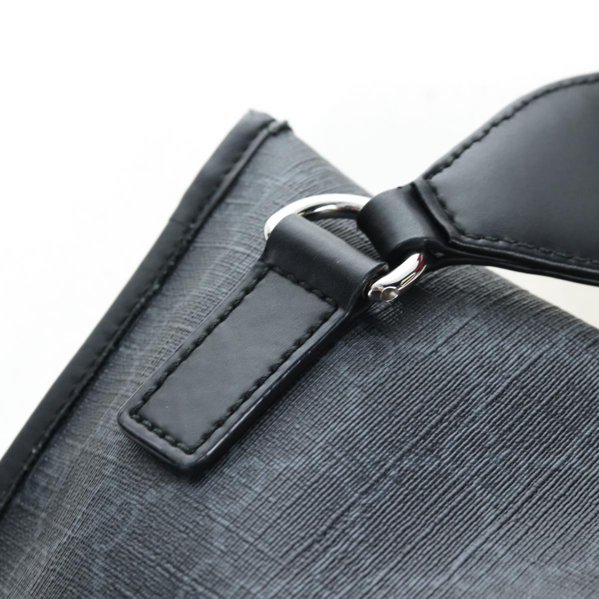 GUCCI GG Supreme Sherry Line Shoulder Bag PVC Black 599521 Auth ep15871A