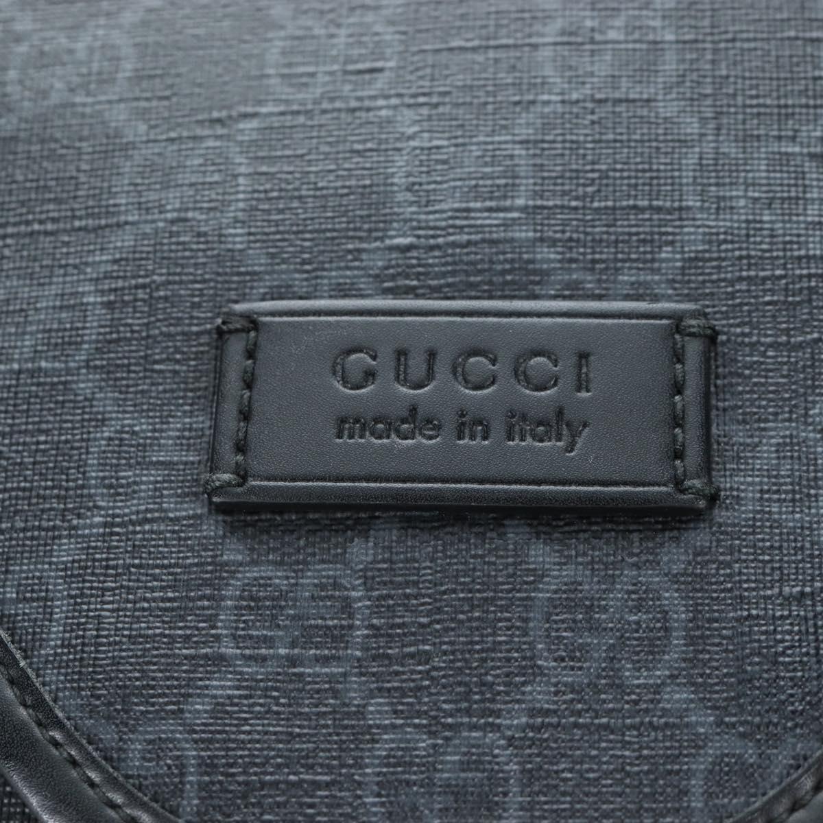 GUCCI GG Supreme Sherry Line Shoulder Bag PVC Black 599521 Auth ep15871A