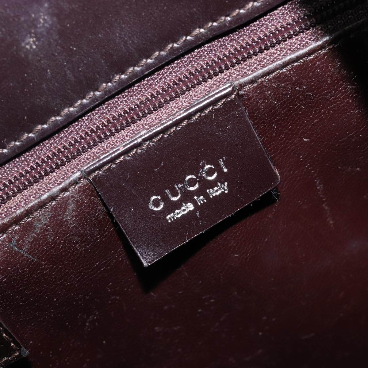 GUCCI GG Canvas Shoulder Bag Dark Brown Silver 003 0220 Auth ep15872