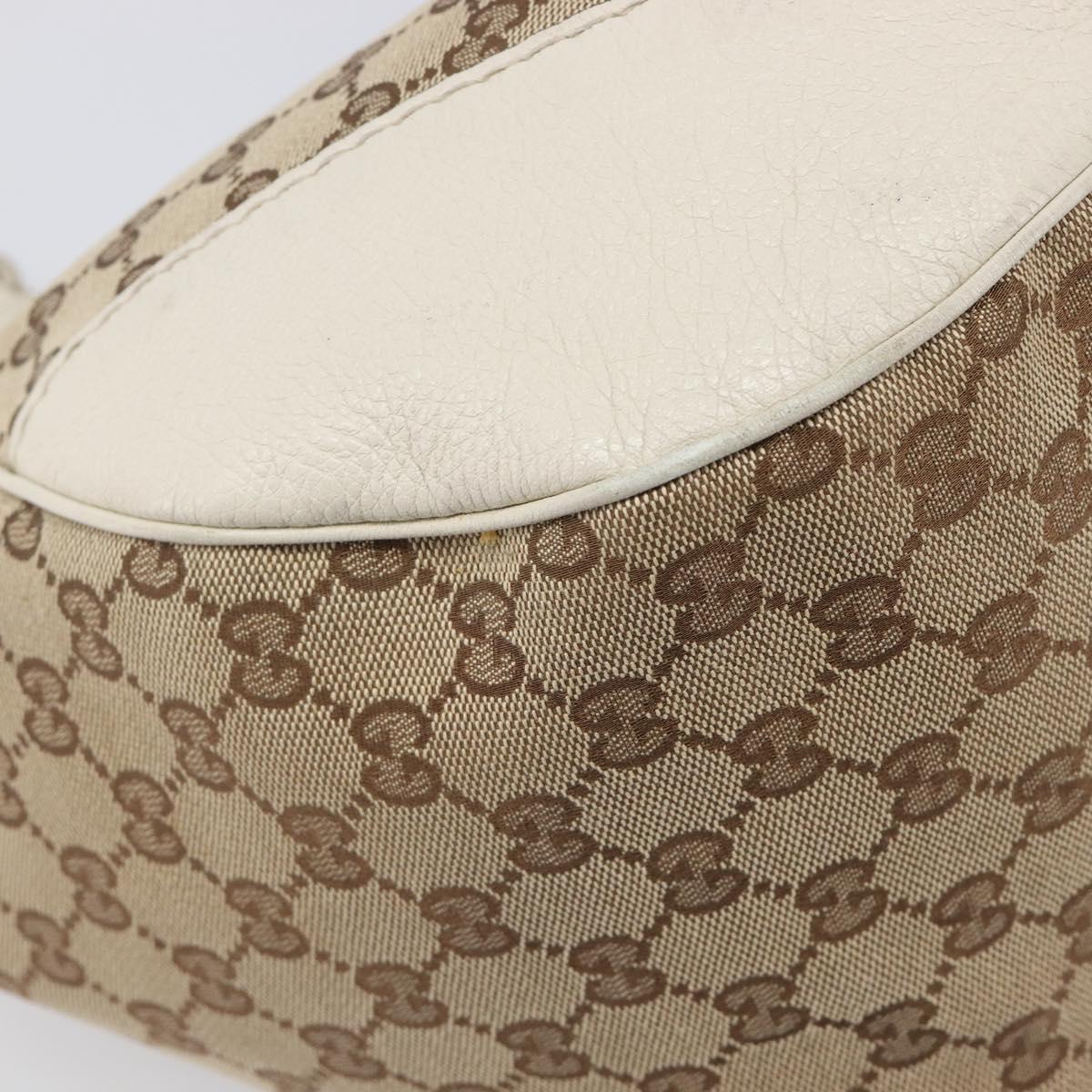 GUCCI GG Canvas Shoulder Bag Beige Gold 203504 Auth ep15878