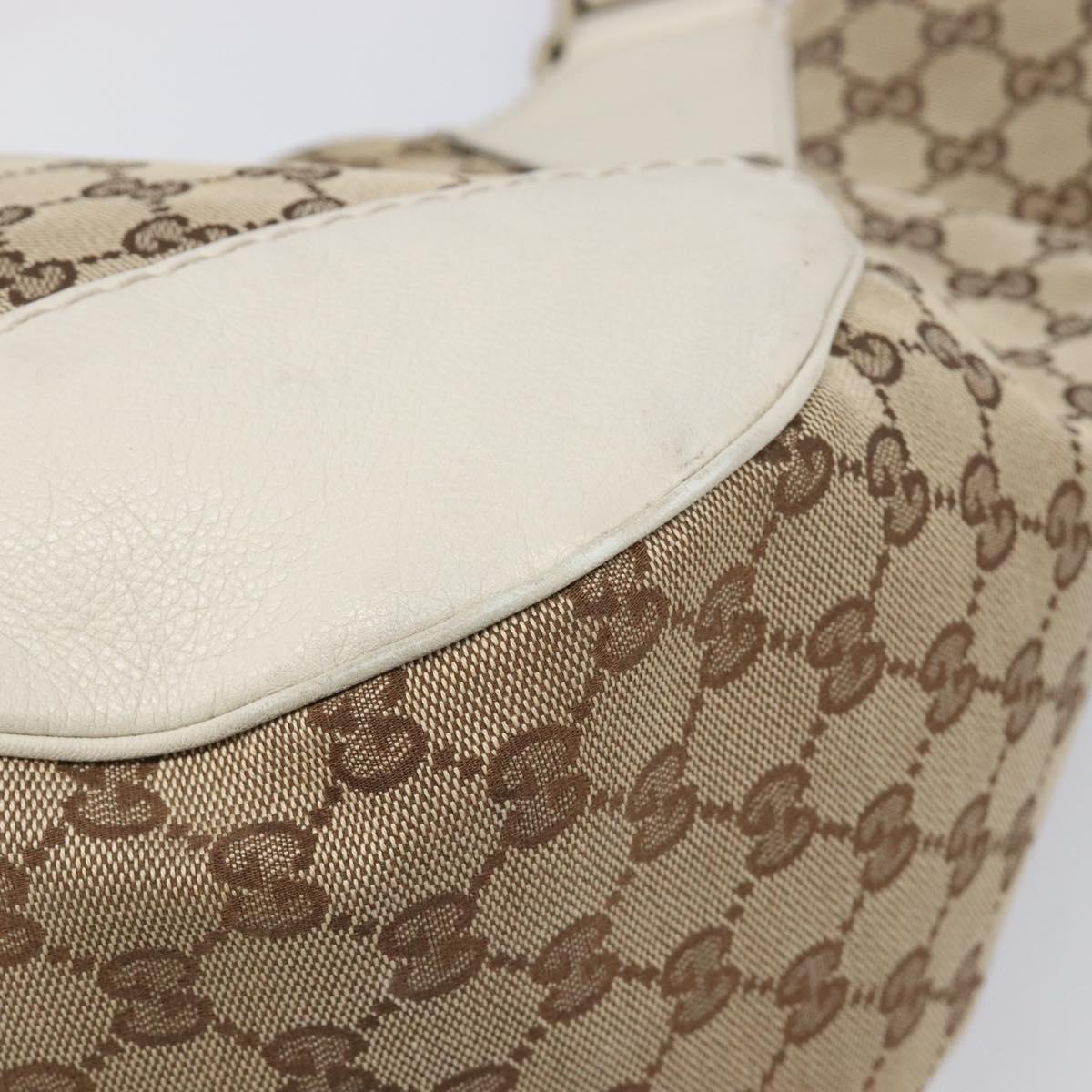 GUCCI GG Canvas Shoulder Bag Beige Gold 203504 Auth ep15878
