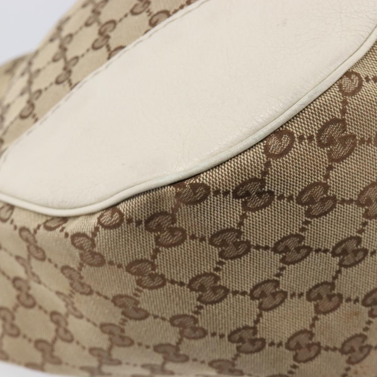 GUCCI GG Canvas Shoulder Bag Beige Gold 203504 Auth ep15878