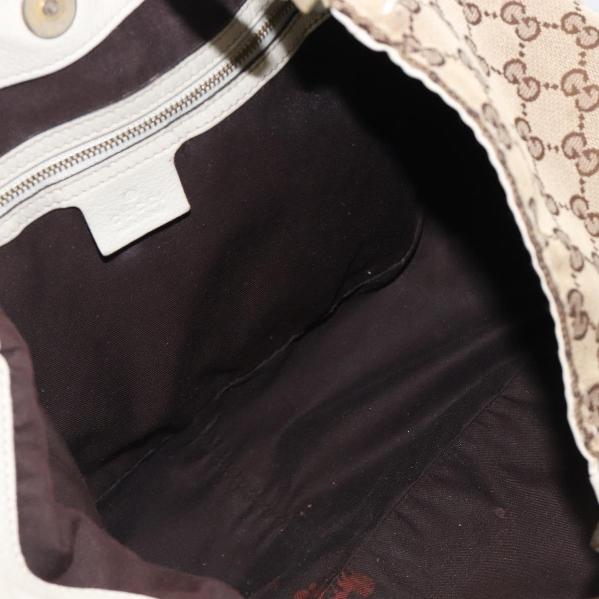GUCCI GG Canvas Shoulder Bag Beige Gold 203504 Auth ep15878