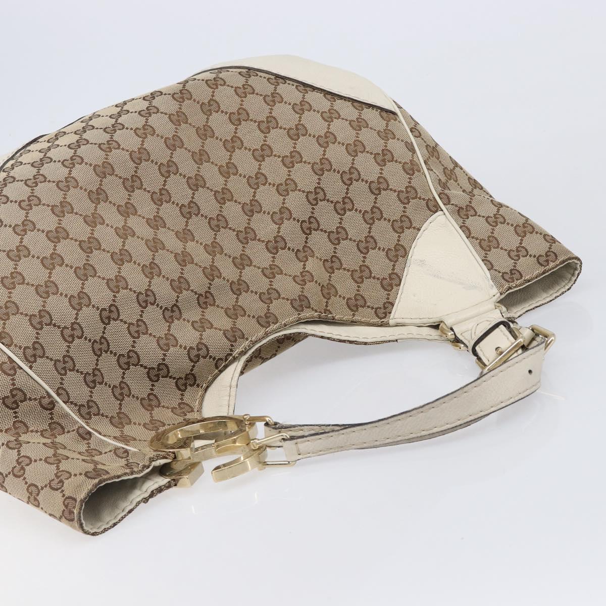 GUCCI GG Canvas Shoulder Bag Beige Gold 203504 Auth ep15878