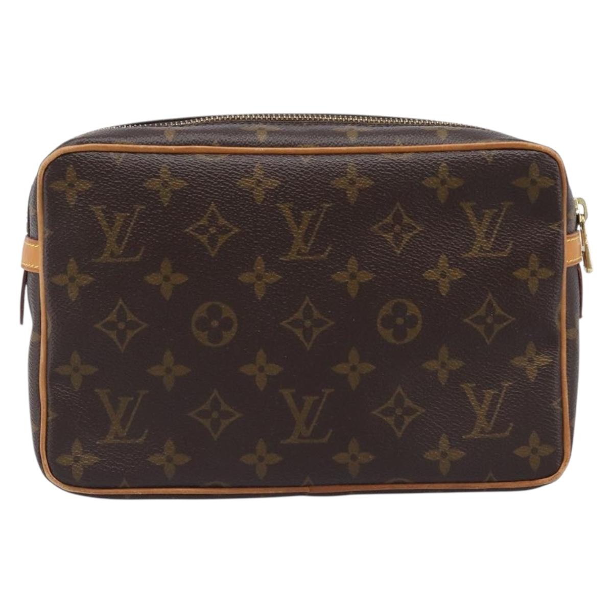 LOUIS VUITTON Monogram Compiegne 23 Clutch Bag M51847 LV Auth ep15881