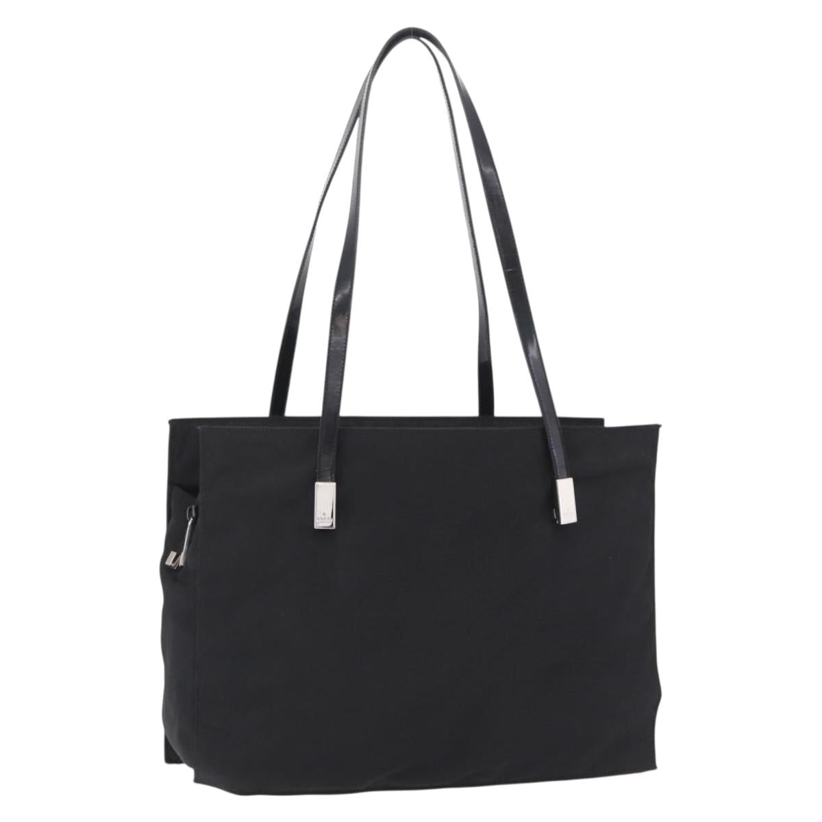 GUCCI Shoulder Bag Canvas Black Silver 001 3264 Auth ep15886