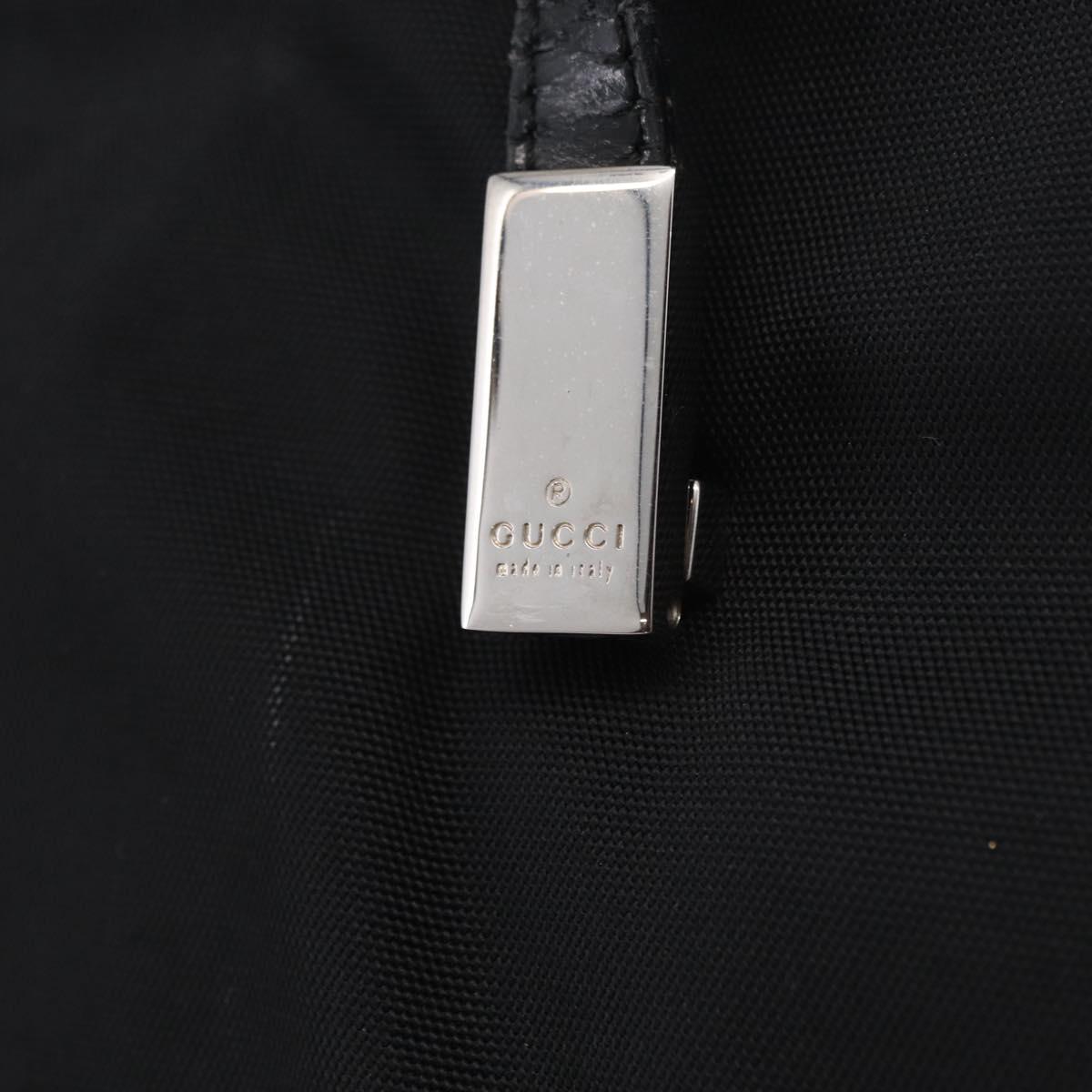 GUCCI Shoulder Bag Canvas Black Silver 001 3264 Auth ep15886