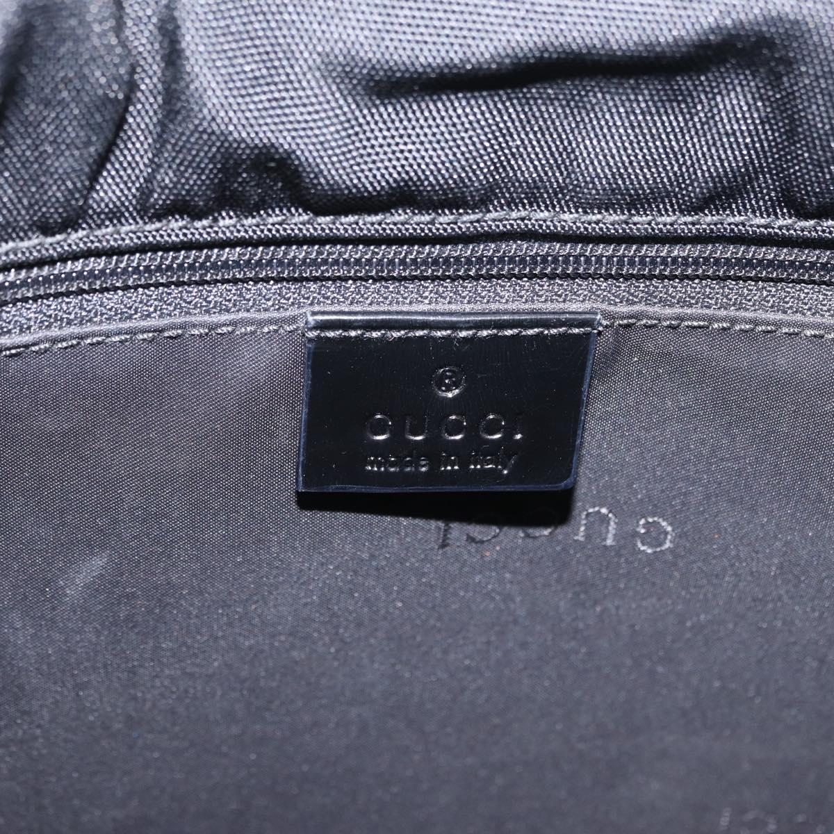 GUCCI Shoulder Bag Canvas Black Silver 001 3264 Auth ep15886