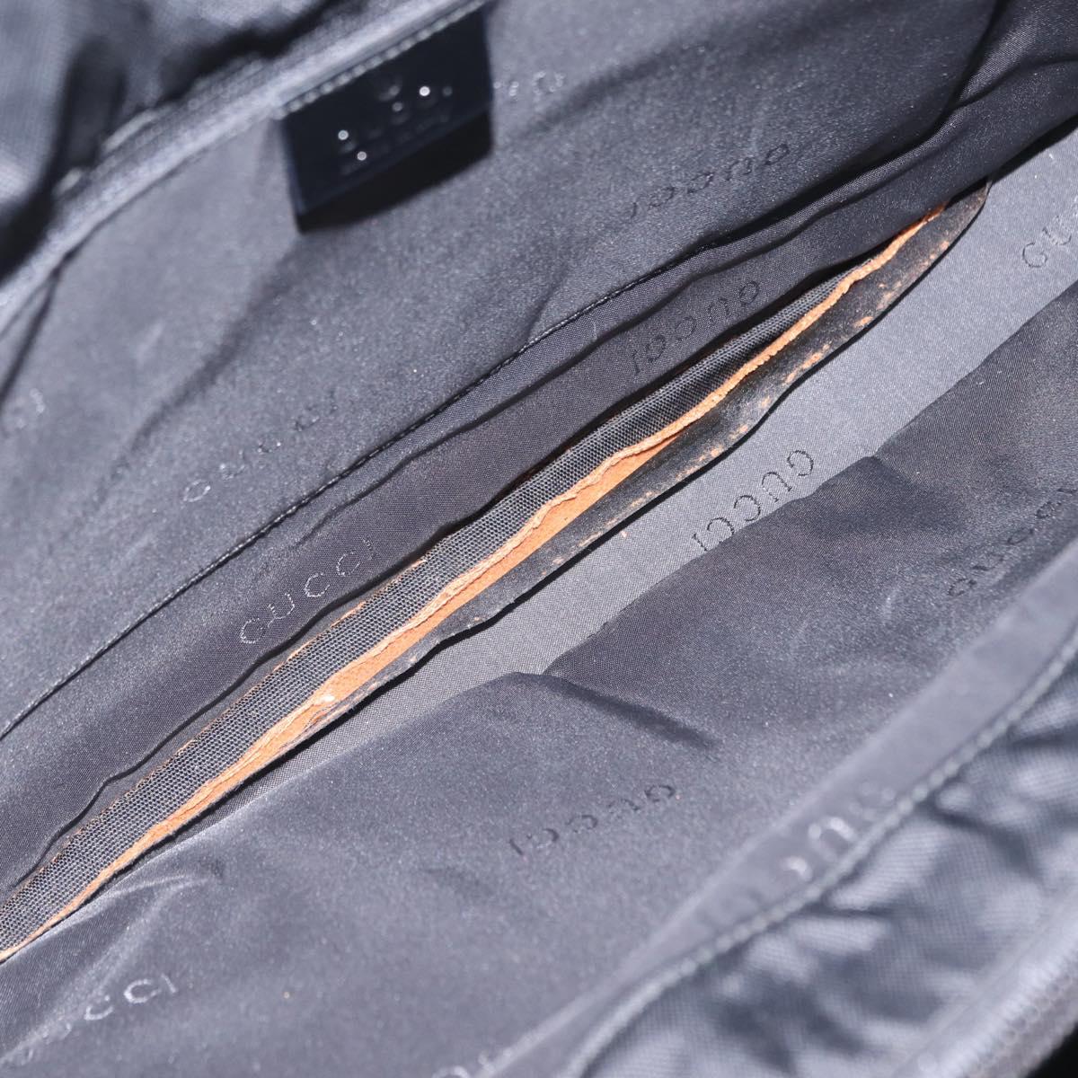 GUCCI Shoulder Bag Canvas Black Silver 001 3264 Auth ep15886