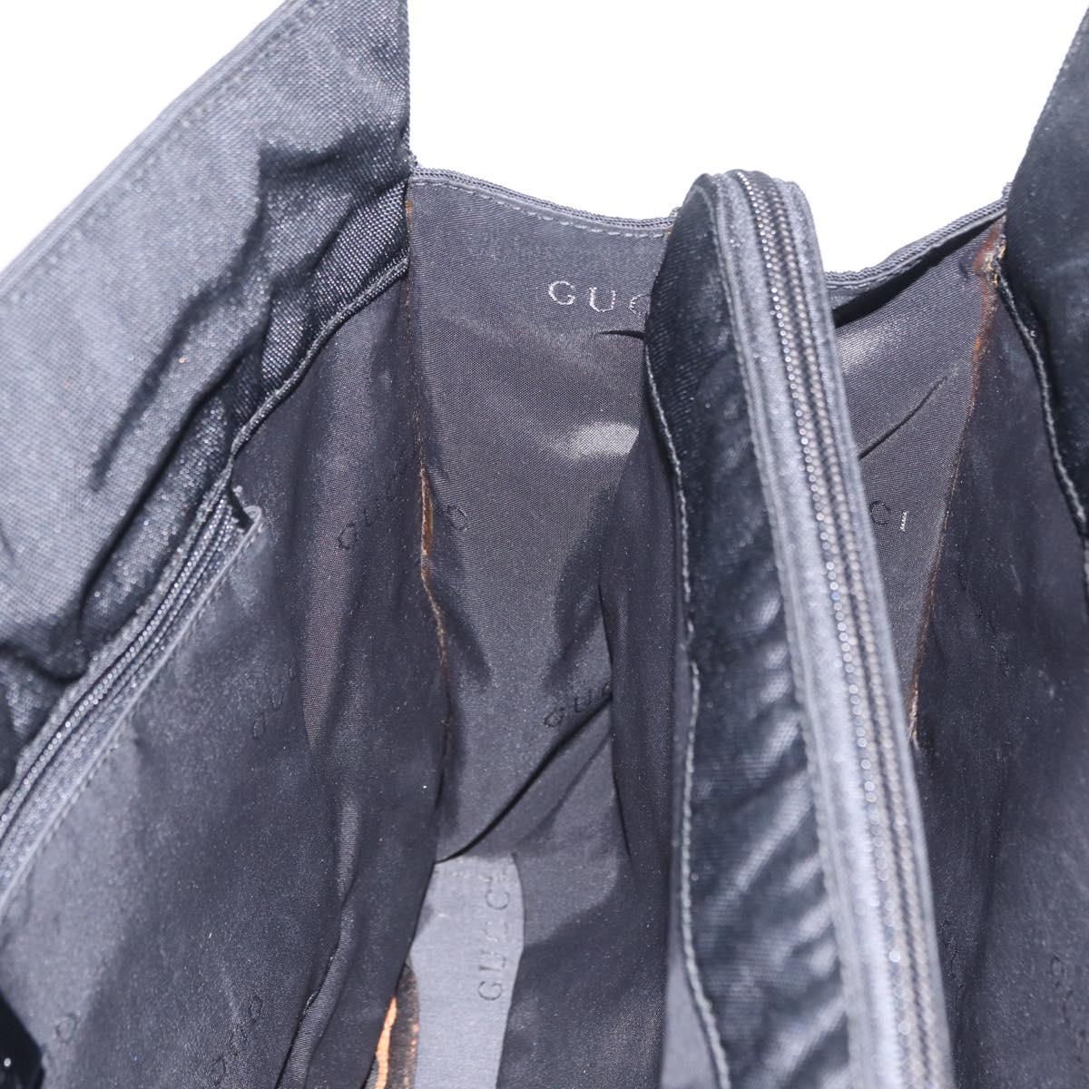 GUCCI Shoulder Bag Canvas Black Silver 001 3264 Auth ep15886
