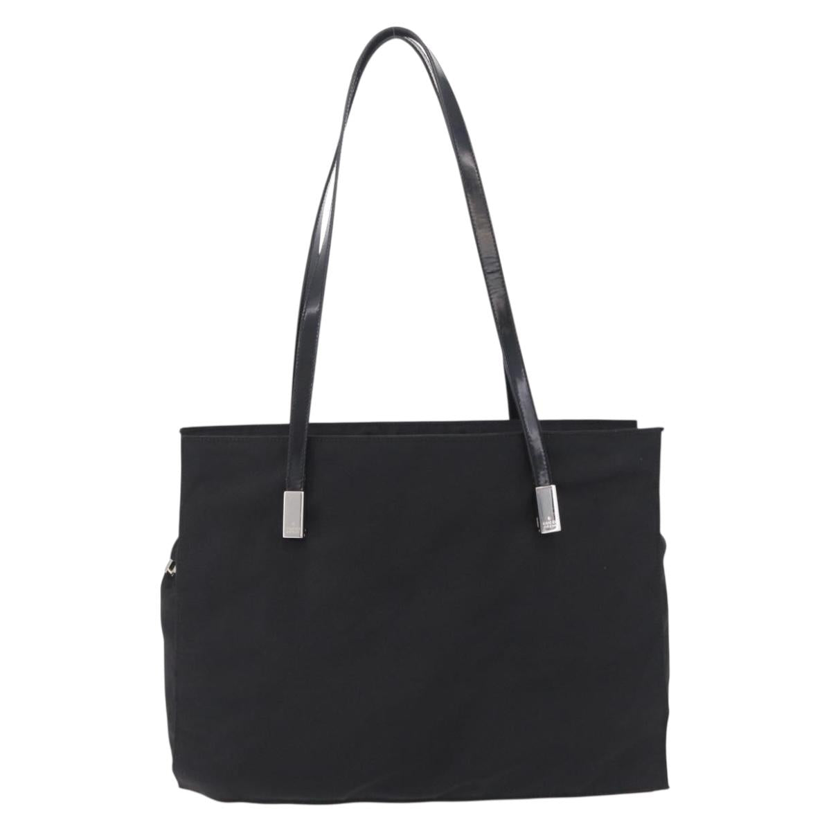 GUCCI Shoulder Bag Canvas Black Silver 001 3264 Auth ep15886