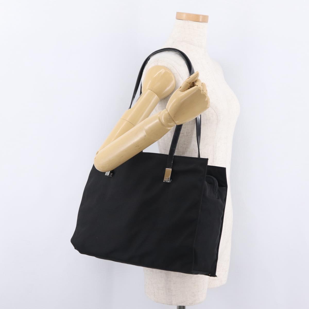 GUCCI Shoulder Bag Canvas Black Silver 001 3264 Auth ep15886