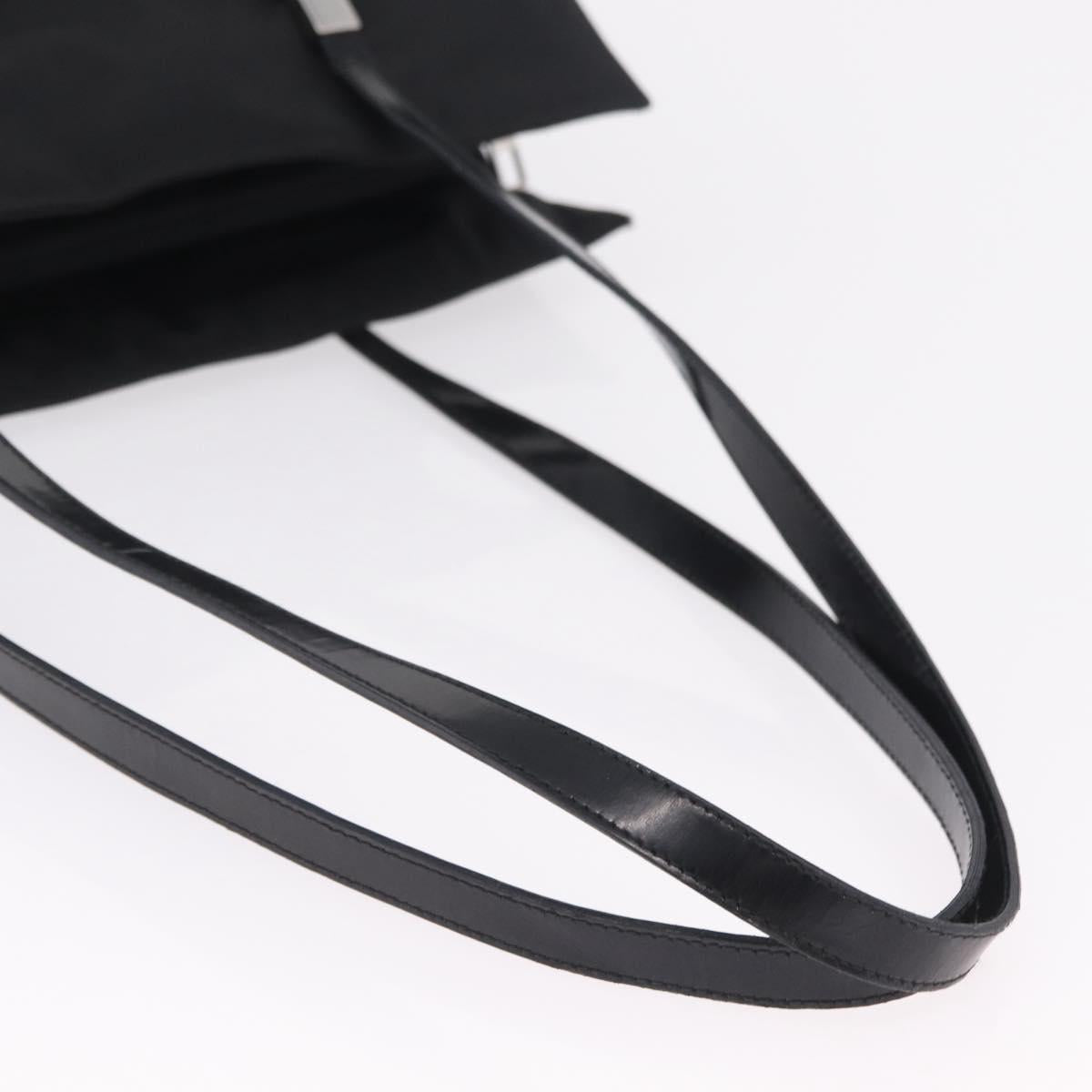 GUCCI Shoulder Bag Canvas Black Silver 001 3264 Auth ep15886