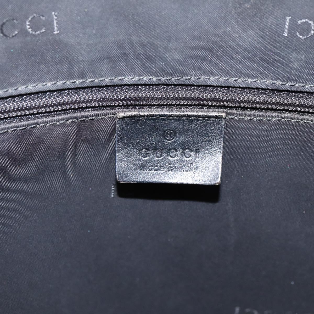 GUCCI GG Canvas Hand Bag Black Silver 002  1072 Auth ep15889