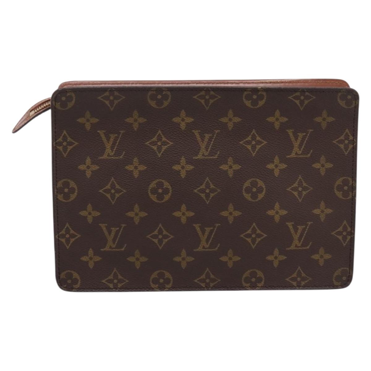 LOUIS VUITTON Monogram Pochette Homme Clutch Bag M51795 LV Auth ep15890