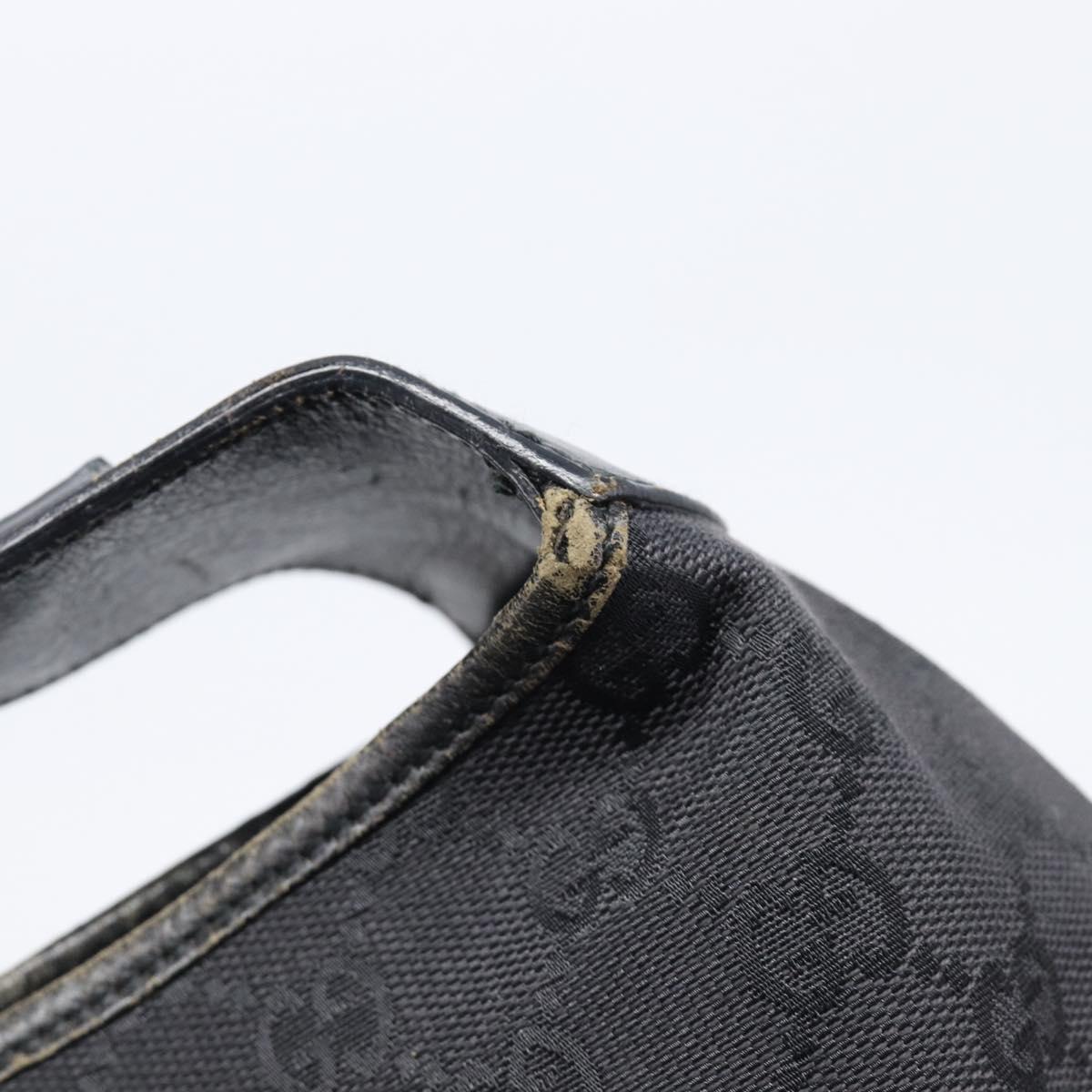 GUCCI GG Canvas Jackie Shoulder Bag Black Silver 001 3306 Auth ep15894