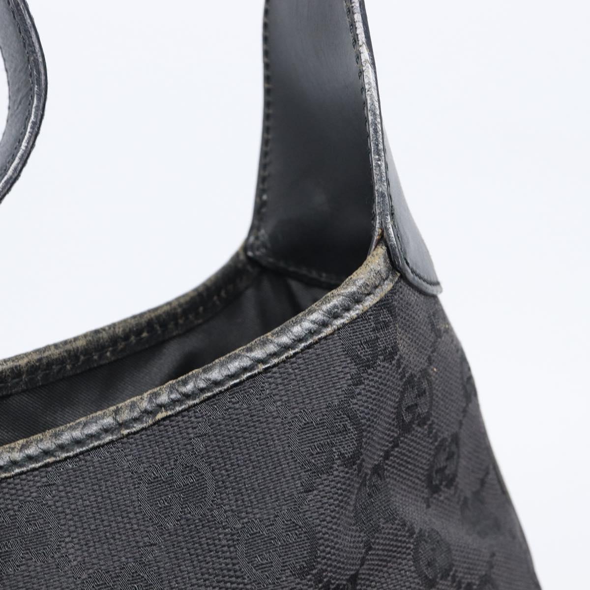 GUCCI GG Canvas Jackie Shoulder Bag Black Silver 001 3306 Auth ep15894