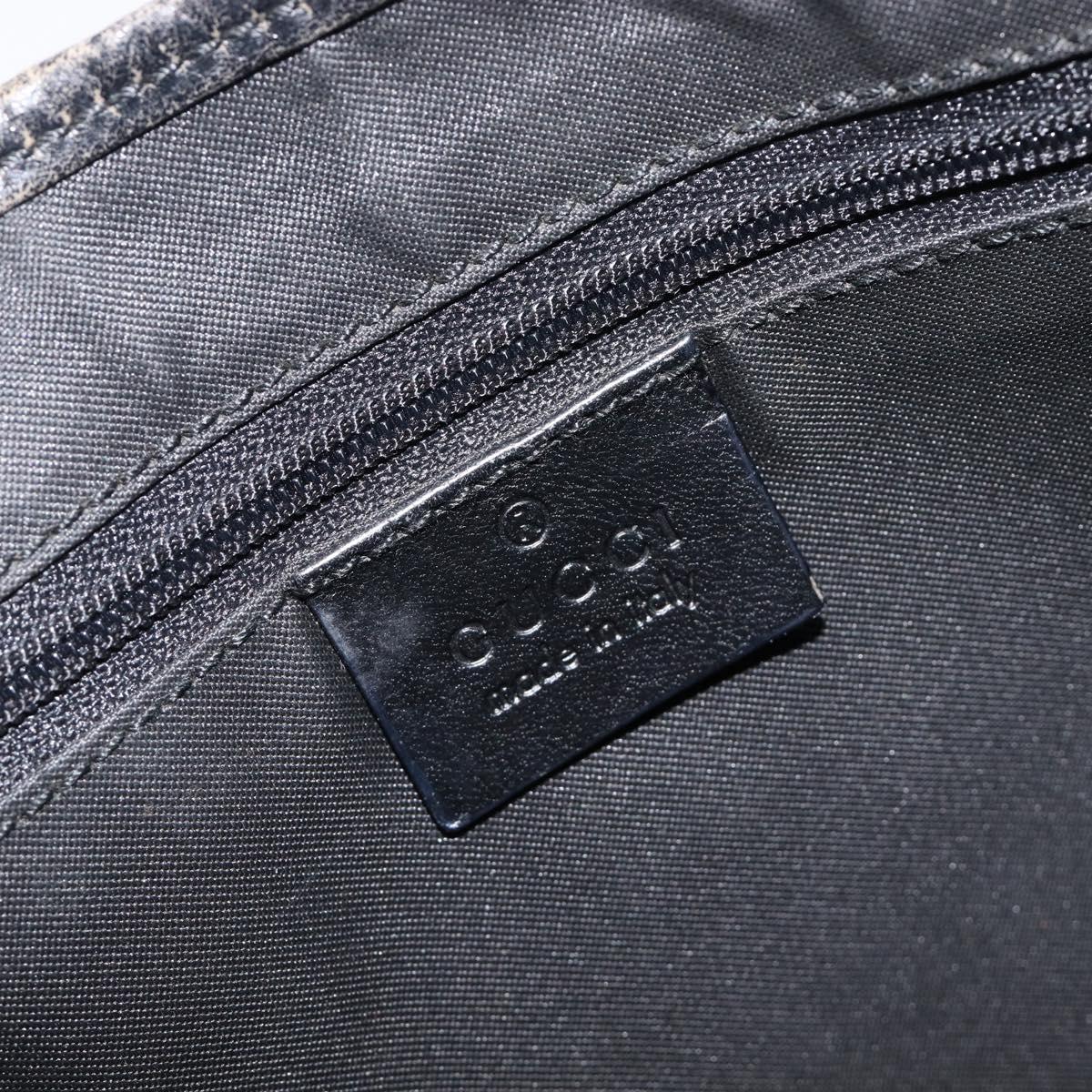 GUCCI GG Canvas Jackie Shoulder Bag Black Silver 001 3306 Auth ep15894