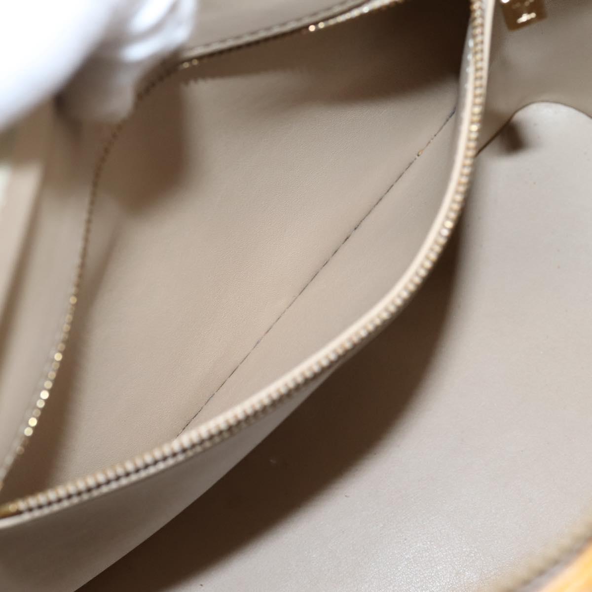 LOUIS VUITTON Monogram Vernis Houston Hand Bag Beige M91004 LV Auth ep15897