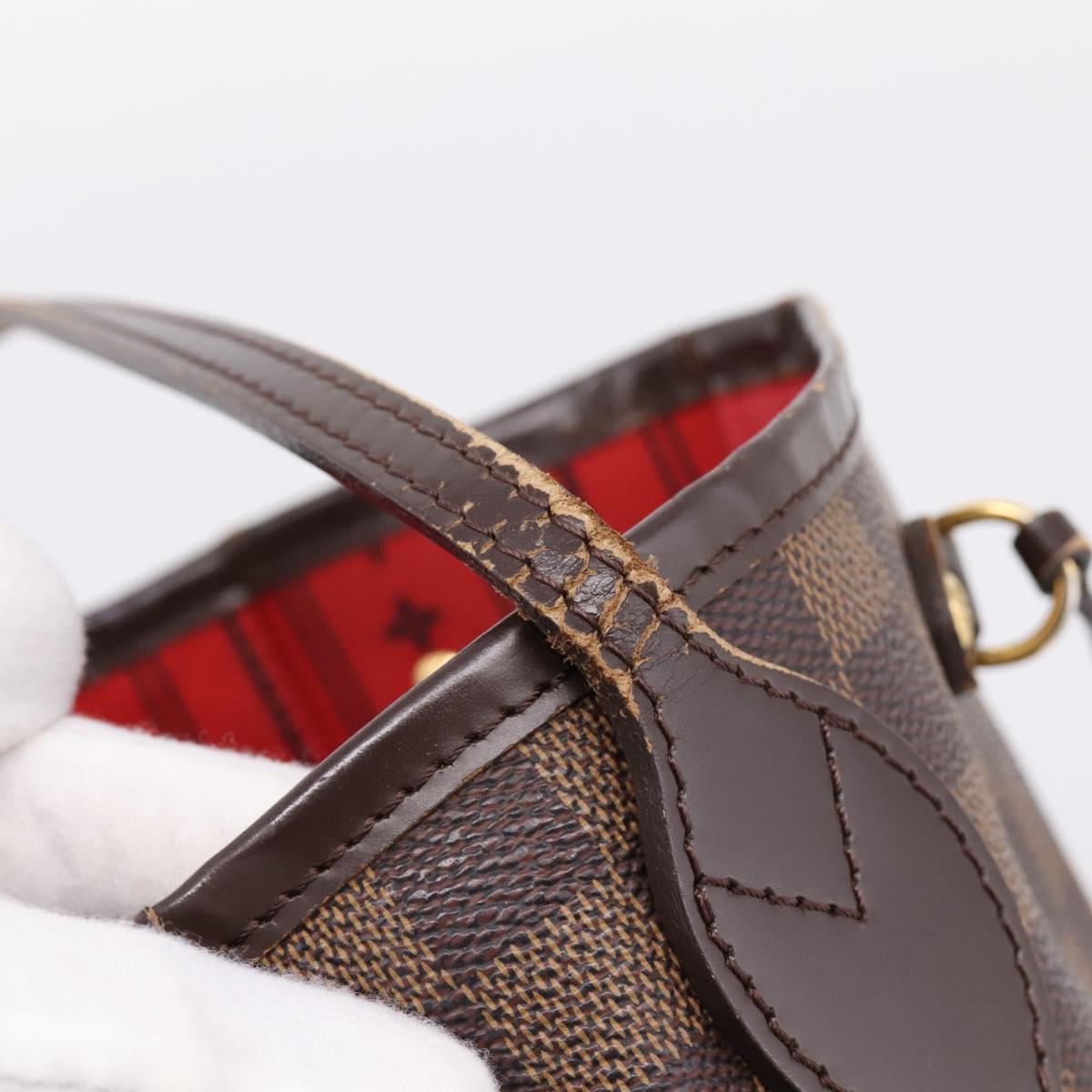 LOUIS VUITTON Damier Ebene Neverfull PM Tote Bag N51109 LV Auth ep15899