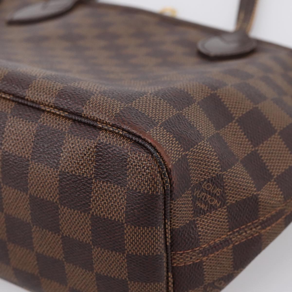LOUIS VUITTON Damier Ebene Neverfull PM Tote Bag N51109 LV Auth ep15899