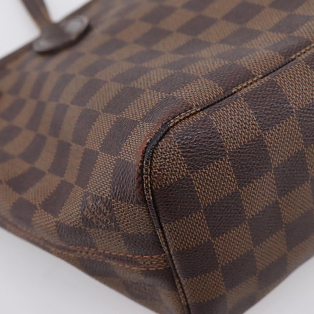 LOUIS VUITTON Damier Ebene Neverfull PM Tote Bag N51109 LV Auth ep15899