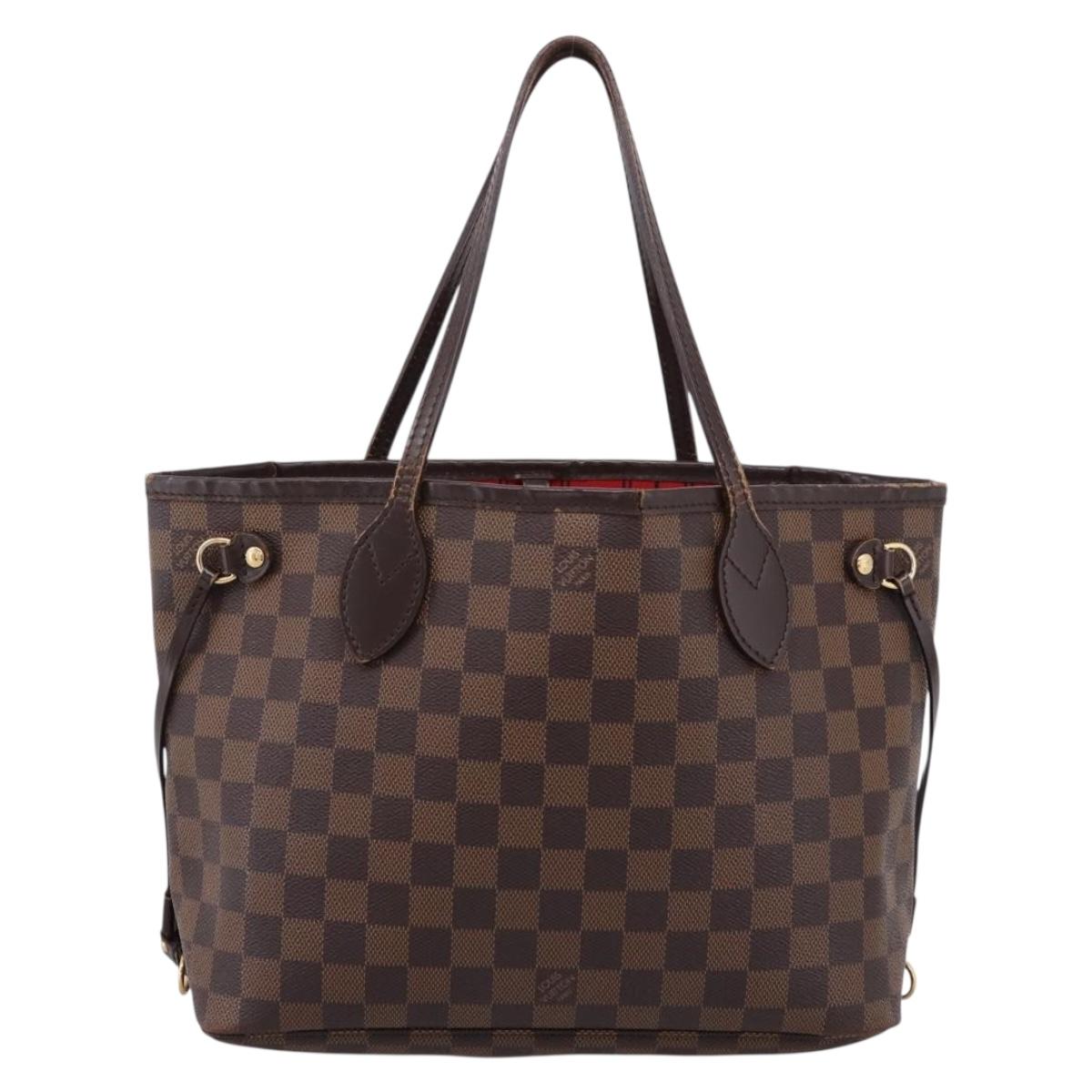 LOUIS VUITTON Damier Ebene Neverfull PM Tote Bag N51109 LV Auth ep15899