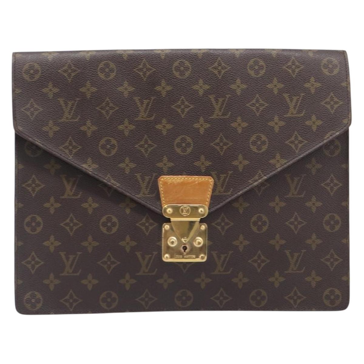 LOUIS VUITTON Monogram Porte Documents Senatur Briefcase M53335 LV Auth ep15900