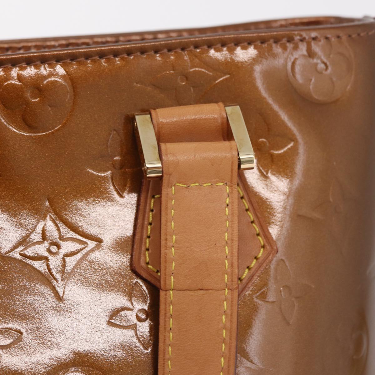 LOUIS VUITTON Monogram Vernis Houston Hand Bag Bronze M91122 LV Auth ep15901