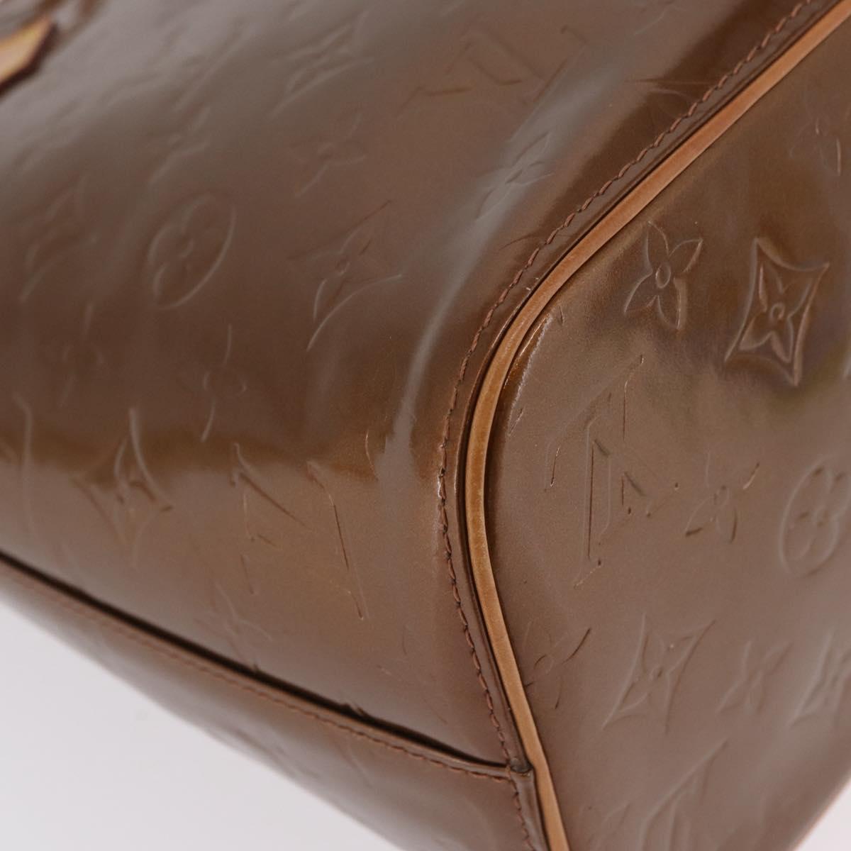 LOUIS VUITTON Monogram Vernis Houston Hand Bag Bronze M91122 LV Auth ep15901