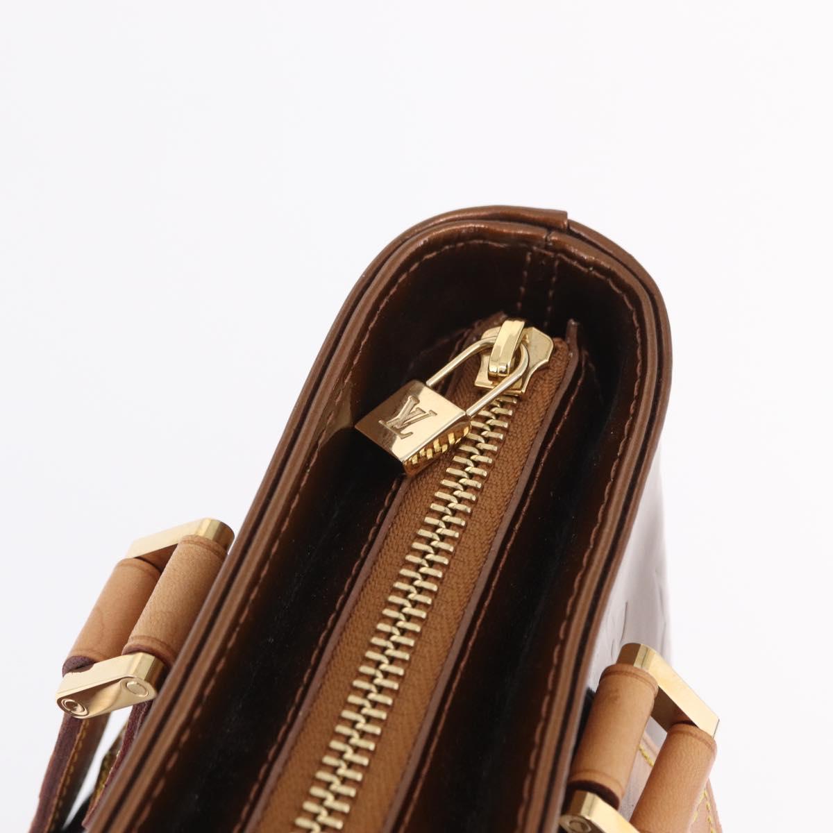 LOUIS VUITTON Monogram Vernis Houston Hand Bag Bronze M91122 LV Auth ep15901