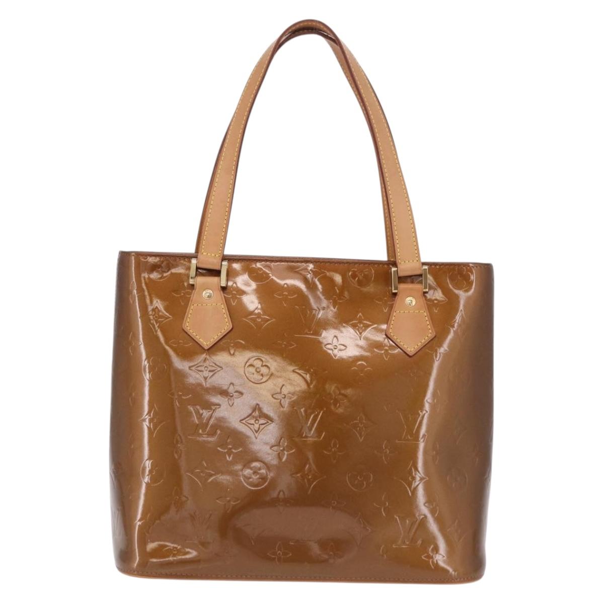 LOUIS VUITTON Monogram Vernis Houston Hand Bag Bronze M91122 LV Auth ep15901