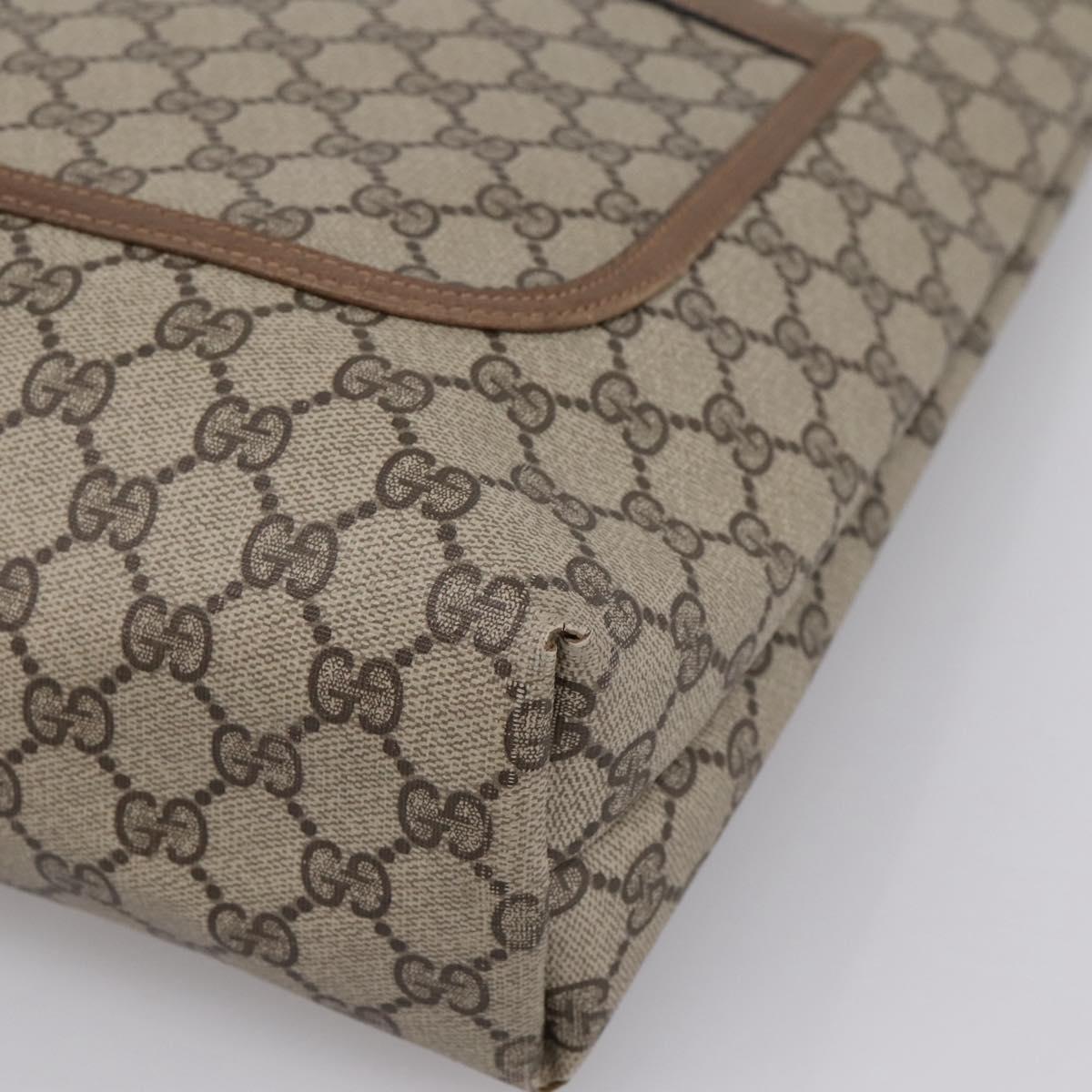 GUCCI GG Supreme Web Sherry Line Tote Bag Beige Gold 39 02003 Auth ep15903