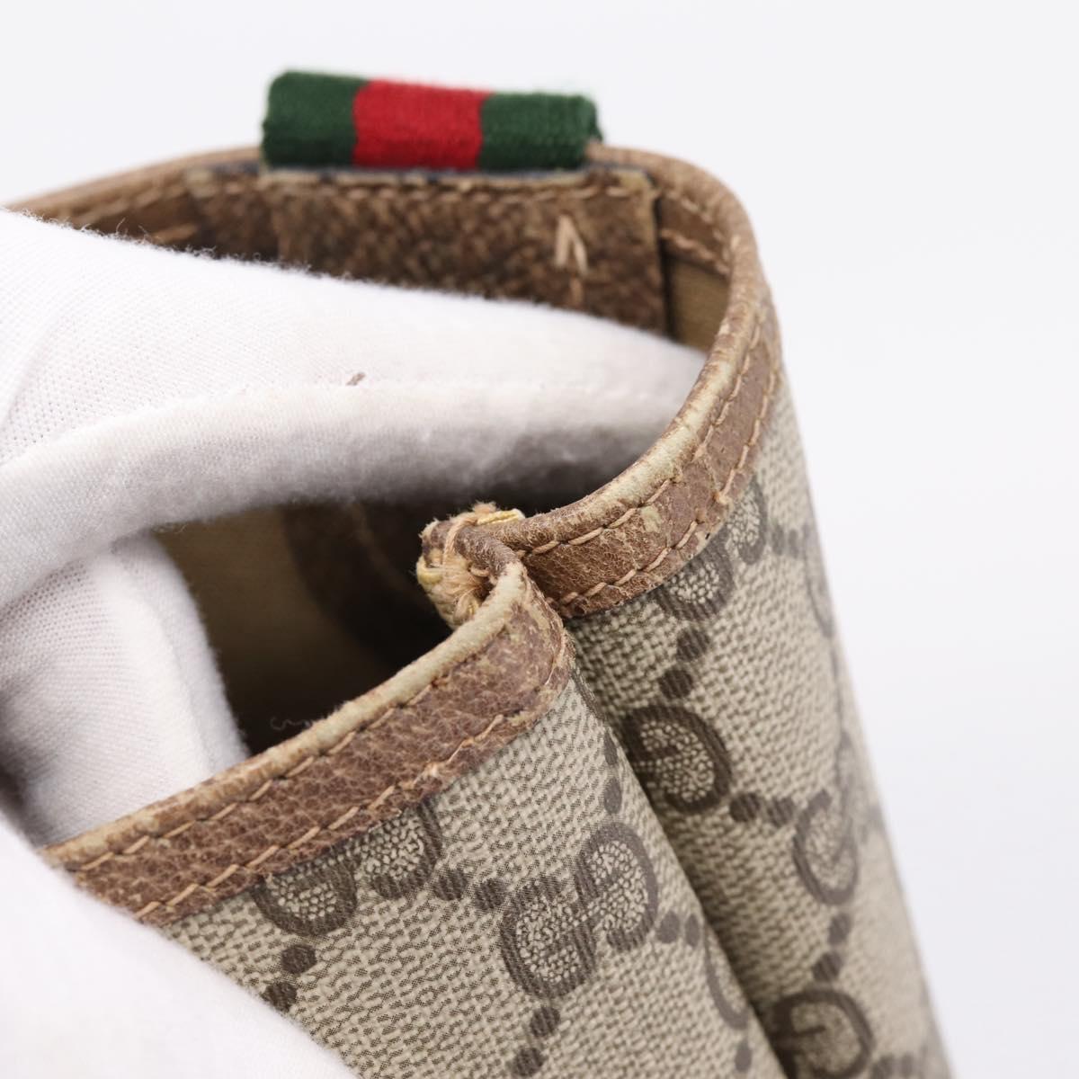 GUCCI GG Supreme Web Sherry Line Tote Bag Beige Gold 39 02003 Auth ep15903